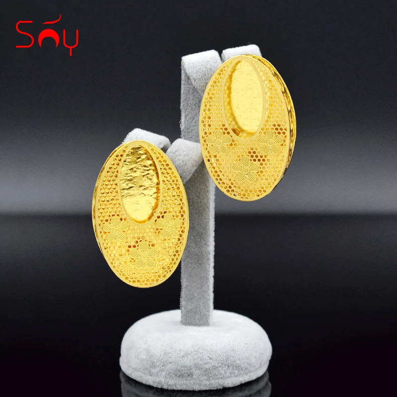 

Sunny Jewelry Romantic Jewelry Big Earrings For Women Clip Earrings Flower Earrings For Party Engagement Dubai Fashion Earrings