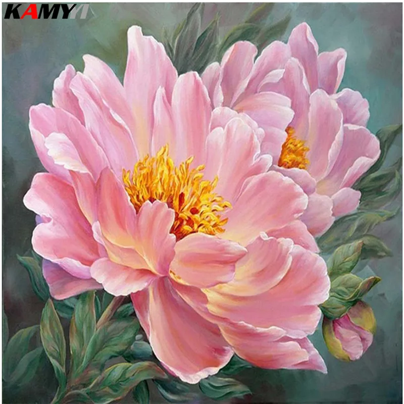 

DIY Diamond Embroidery Pink "Flower"Patterns Rhinestone Handmade Kits Diamond Mosaic Hobby Full Square Crystal Home Decor XY1