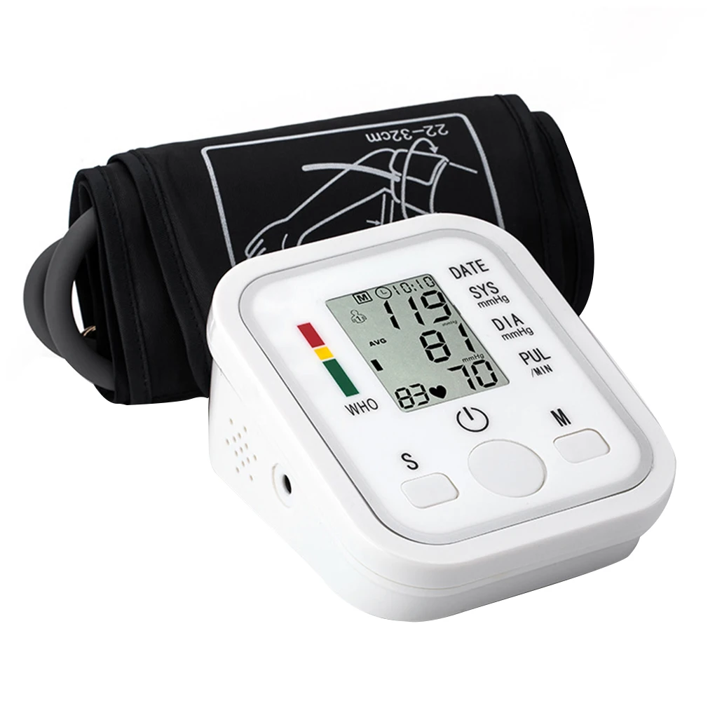 

Digital LCD Automatic Wrist Blood Pressure Monitor Heart Beat Rate Pulse Meter Arm Pulsometer