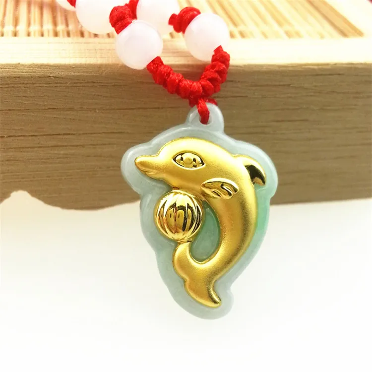 

Thousands inlaid natural pendants dolphin