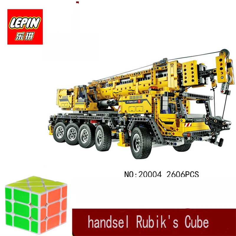 

lepin Building Blocks Bricks architecture Technic Series 20004 Motor Power Mobile Crane Mk II Model Compatible 42009 toys kit