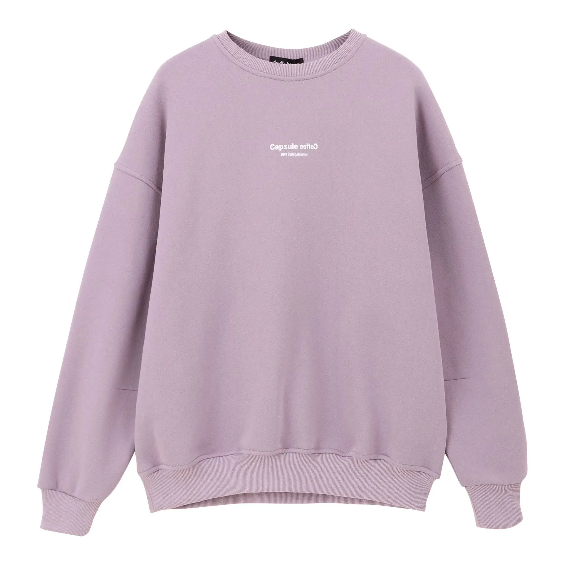 Wear Sanitary Clothes Spring 2019 Alphabetic Printed Pullover Sanitary Clothes Women's Round-collar Habitat Sweatshirt Women