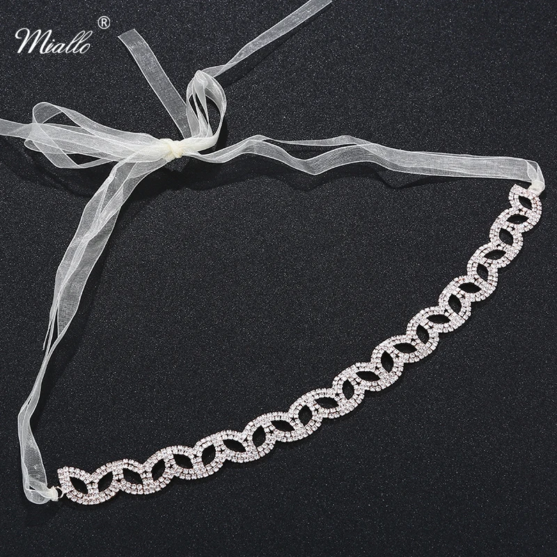 

Miallo Full Austria Rhinestone Rose Gold Bridal Headband Hair Jewelry Women Hair Chain Headpieces Accessories Wedding Tiara