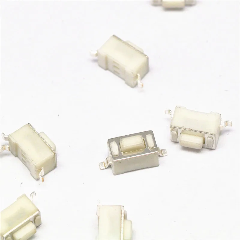 100 шт./лот 3*6*4 3 SMD Такт переключатель 2 фута черный патч 3x6x4 кнопочный микро для