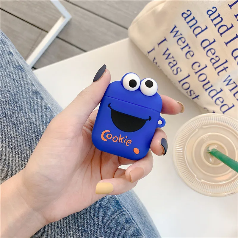Мягкий силиконовый чехол с милым рисунком Микки и Минни для Apple Airpods, чехол, беспроводные Bluetooth игрушечные наушники, Дональд Дак, чехол - Цвет: Cookie