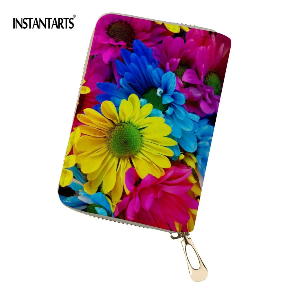 INSTANTARTS 3D Floral Printing Credit Card Holder Personal ...