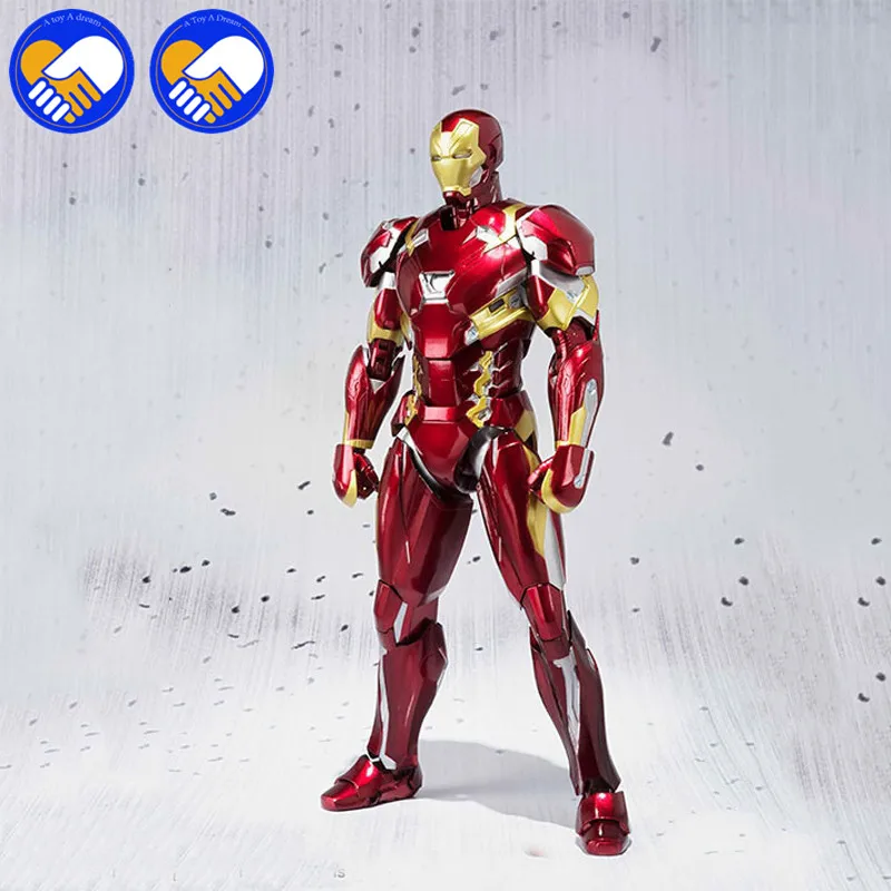 NEW S.H. Figuarts Iron Man Mark XLVI Action Figure 1/6 Scale Painted Figure IronMan Mk46 Marvels Avengers Civil War Toy Brinqued