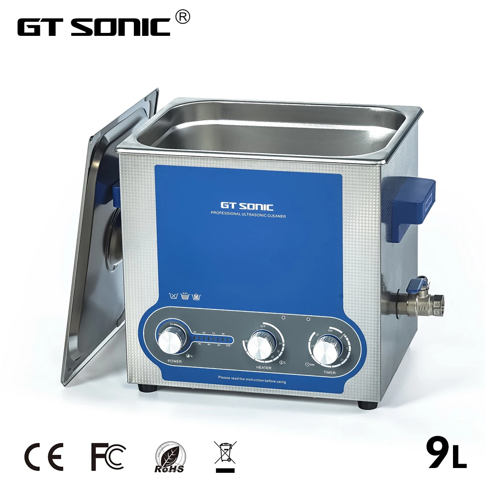 GTSONIC Ультразвуковой очиститель ванны 9л мощность регулируемый 60 200 Вт ювелирные