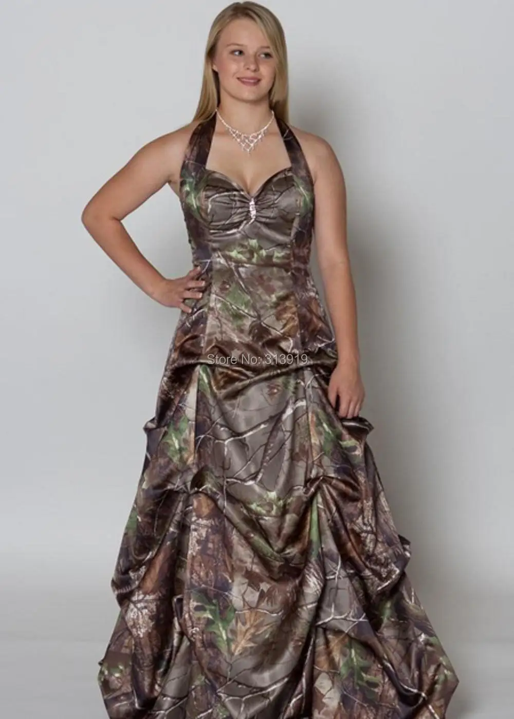 printing military realtree camo prom dress 2017 new styles camouflage ...