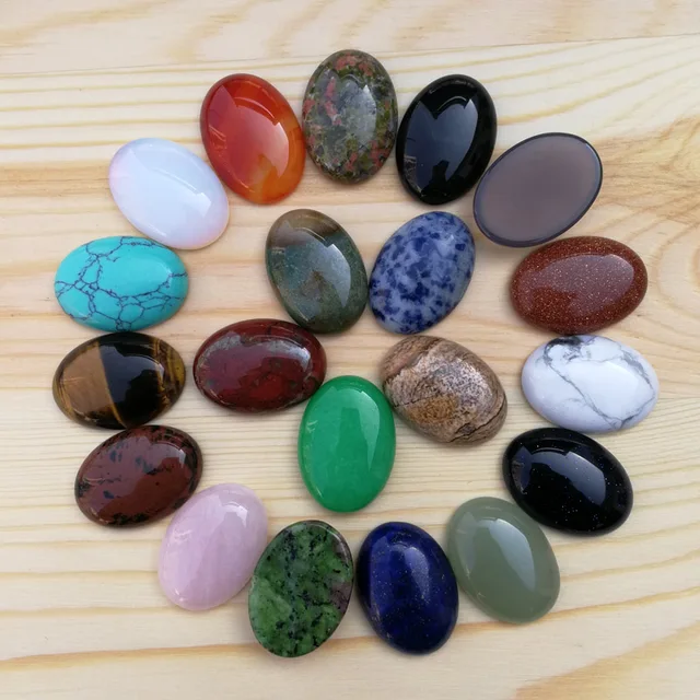 Natural Stones Beads 25x18 mm cab cabochon stone beads for jewelry