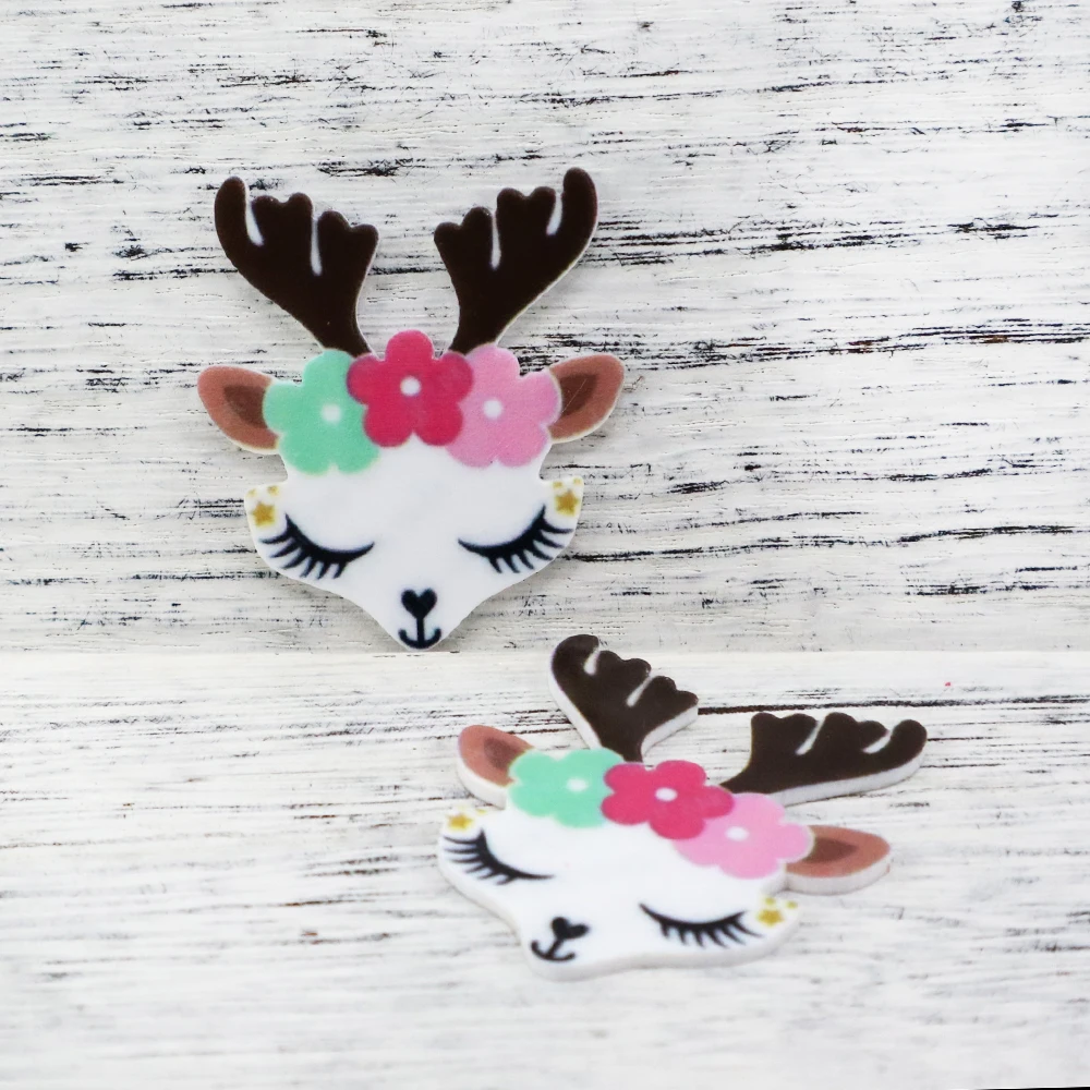

david angie Snow crown santa snowman Planar Resin DIY Holiday Christmas Decorations Handmade Materials,5Yc3029