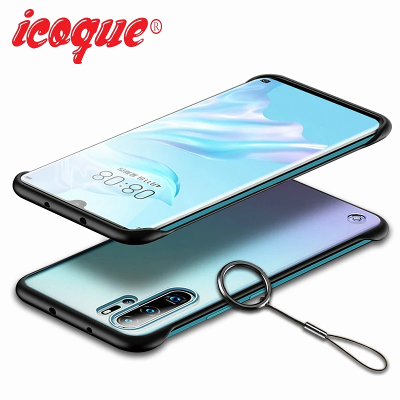 

Borderless Transparent Case For Huawei P30 Lite P20 Pro Metal Ring Case For Huawei Mate 20 20X 10 Honor 20 V20 Nova 5 Pro 5i 4 3