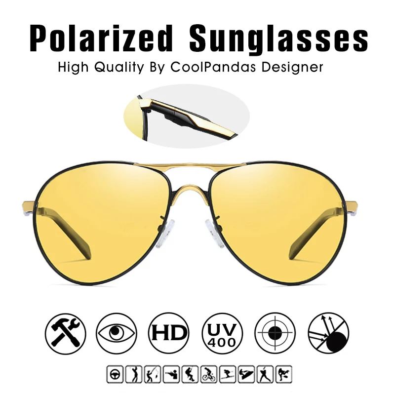 Интеллектуальные фотохромные поляризованные мужские солнцезащитные очки, день, ночное видение, безопасные, для вождения, солнцезащитные очки для женщин, oculos de sol masculino