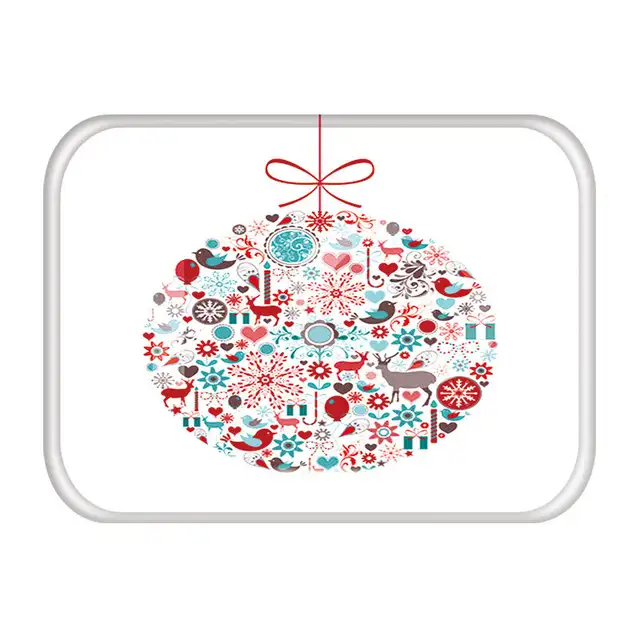 Mat In Hallway Kitchen Rubber Doormat Merry Christmas Santa Claus