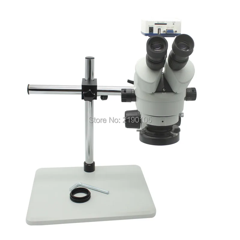 1080P VGA USB Industrial Microscope Camera SD Card Storage+Trinocular