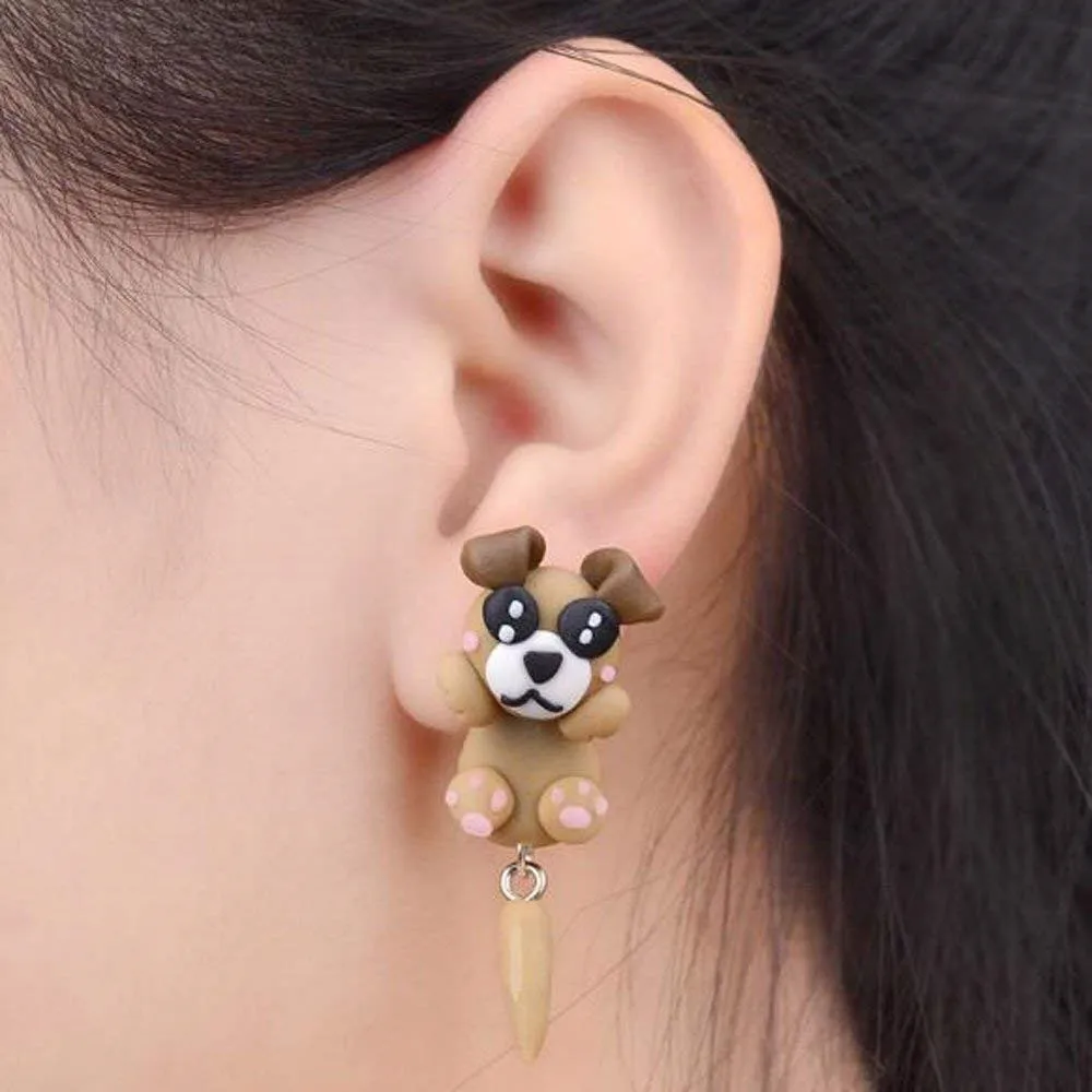 BigNoseDeer S925 argento sterling Orecchini Carino Piccolo scava fuori Gatto e Pesce moda gioielli Orecchini asimmetrici per le donne ragazze Regalo30