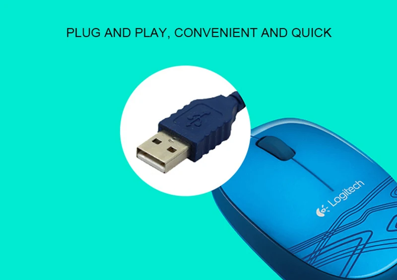 Оптическая эргономичная мышь для ПК и ноутбука logitech USB M105 Corloful розовый синий черный белый