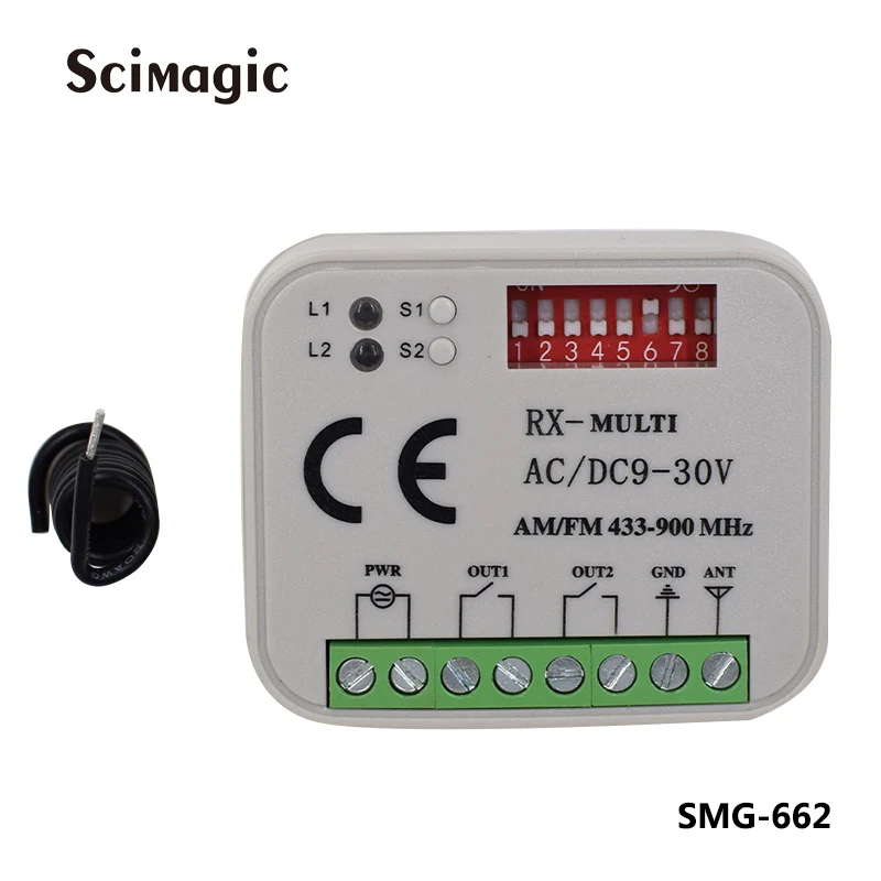 Receptor 433 868 mhz da porta da