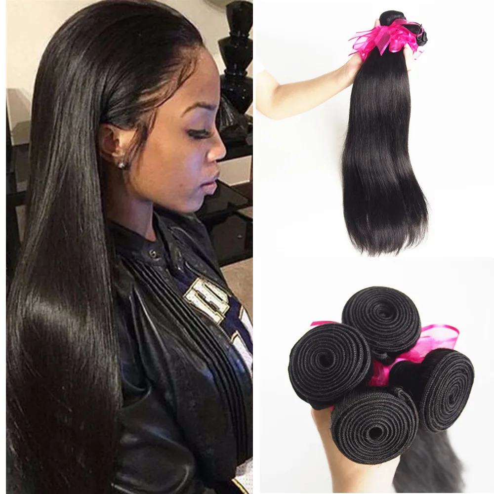 

Free Shipping Grade 6A Hot Selling Indian Virgin Hair Straight 4Pcs/Lot 100% Unprocessed Human Hair Weave ''8- ''30 inch