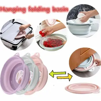 

TPR Folding Bucket Foldable Basin Tourism Outdoor Folding Bucket Fishing Camping Car Wash Bucket Cleaning Tools