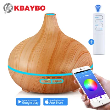 

KBAYBO Ultrasonic Air Humidifier Electric Aroma Essential oil Diffuser with 7 Color LED Night Light and APP Remote Control