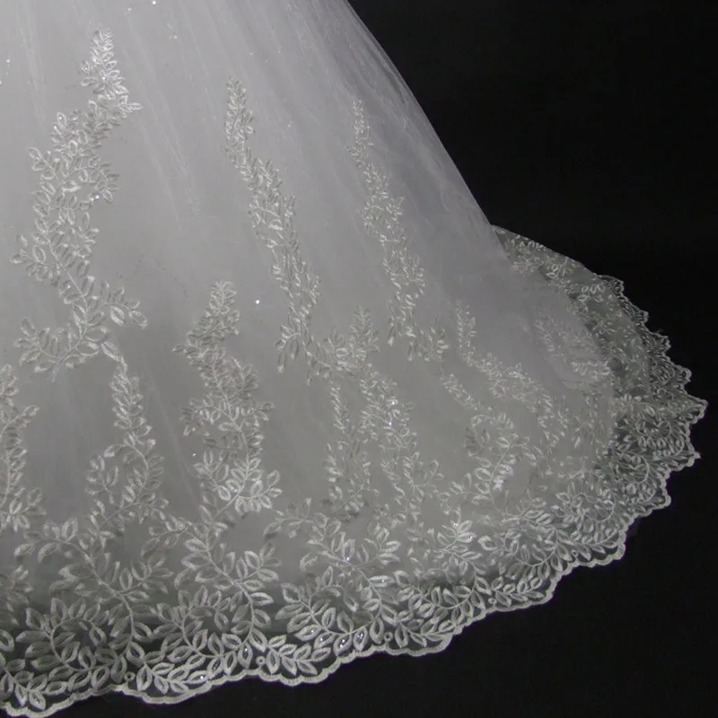 QQ Lover 2019 с открытыми плечами кружевные свадебные платья с блестками роскошный шлейф свадебное платье