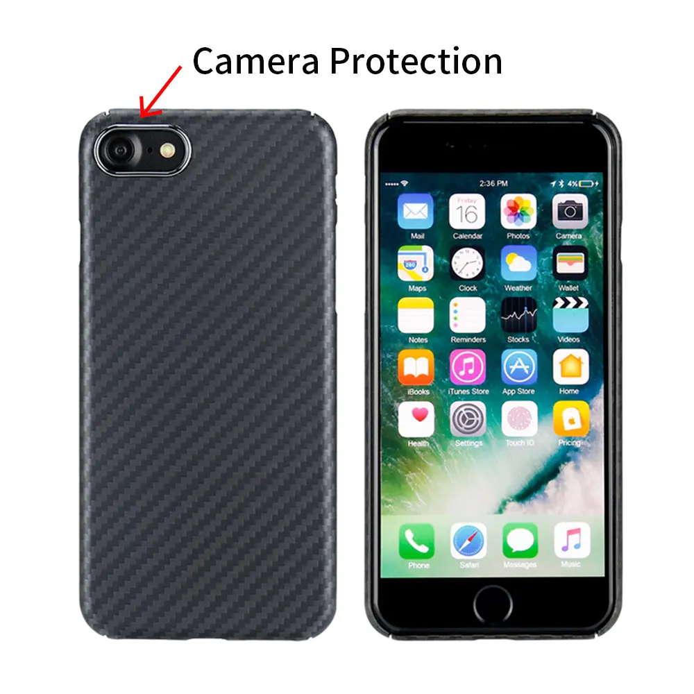 

Full Protection Aramid Fiber Case for iPhone 7 Case Shockproof Anti-knock Phone Case Cover For iPhone 8 Case Luxury Cover Bag