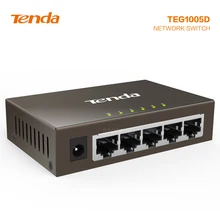 Tenda TEG1005D 5 Порты и разъёмы гигабитный коммутатор металлический выключатель рама предприятия сеть мониторинга деконцентратор 10/100/1000mbp переключатель