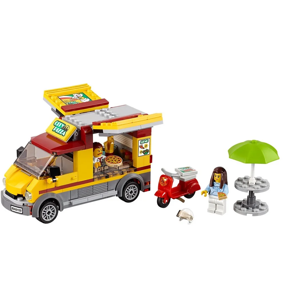Пиццы Ван совместимы с Legoe City Great Vehicles 60150 строительные блоки игрушки для детей