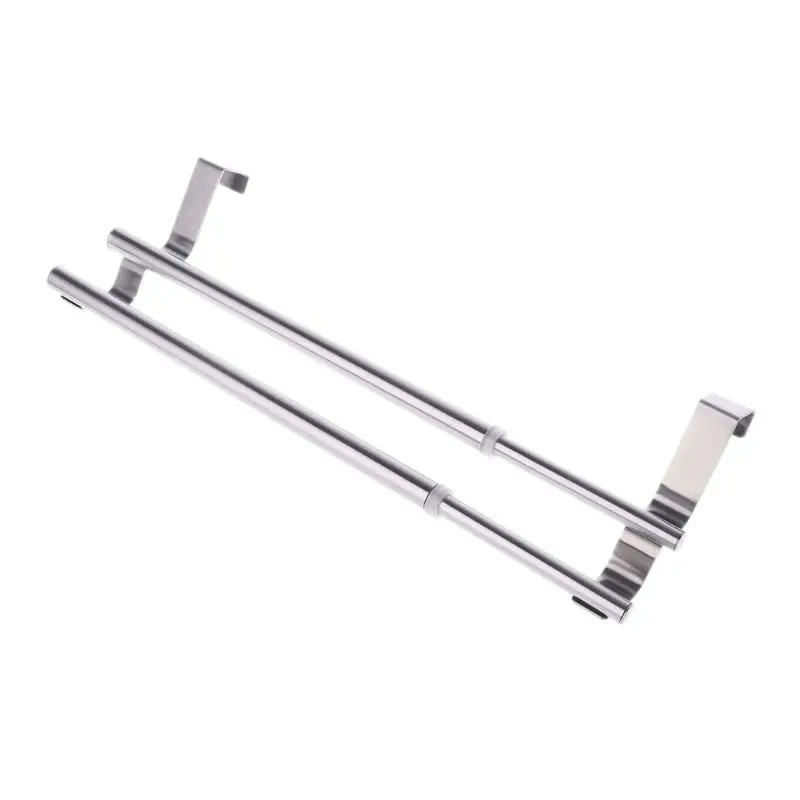 

Extendable Over Door Towel Rack Bar Hanging Holder Bathroom Kitchen Hotel Cabinet Cupboard Shelf Rack Rail Storage