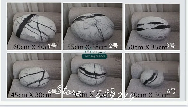 Dorimytrader 6 Pcs Lot Livingroom Decoration Comet Stone Cushion Baby Natural Garden Stone Pillow Toy ( With Cotton ) DY61079 (7)
