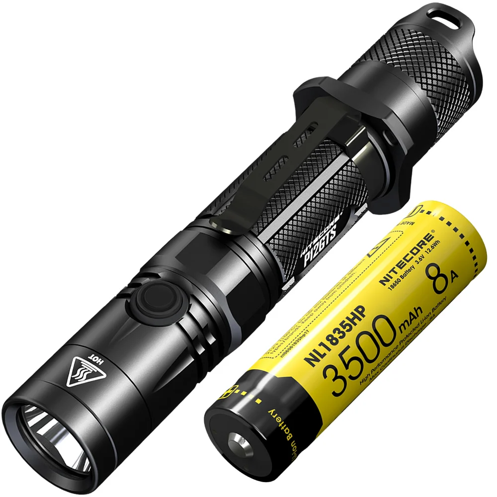 NITECORE P12GTS 1800 люмен CREE светодиодный ультра компактный тактический фонарь Перезаряжаемый 18650 аккумулятор для кемпинга, охоты, рыбалки, альпинизма - Испускаемый цвет: 3500mAh NL1835HP