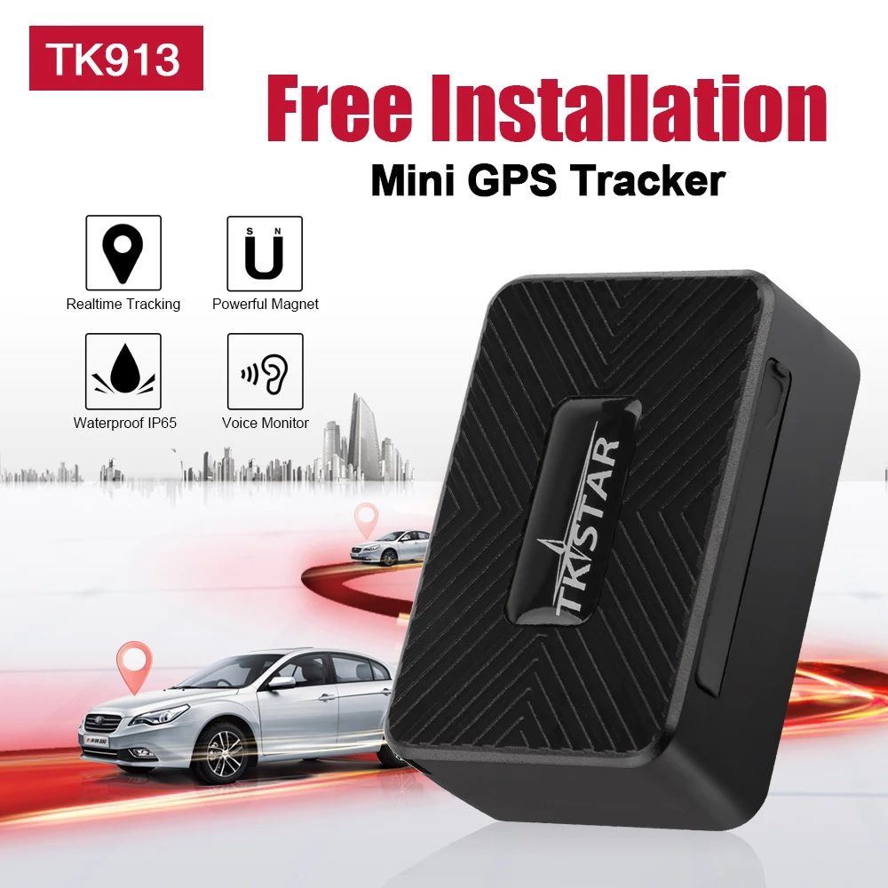 Мини GPS трекер TKSTAR 2G водонепроницаемый автомобильный Магнитный голосовой