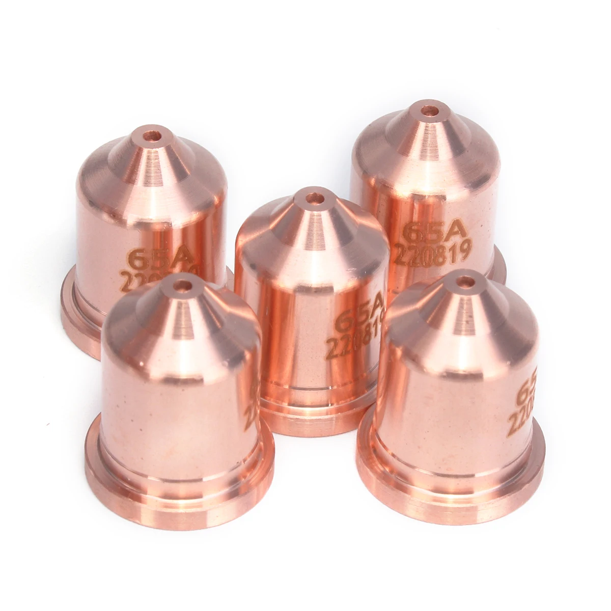 5Pcs 65A Plasma Cutter Kit Red Copper Nozzles Consumables Consumable Nozzle For Cutting Welders Torch