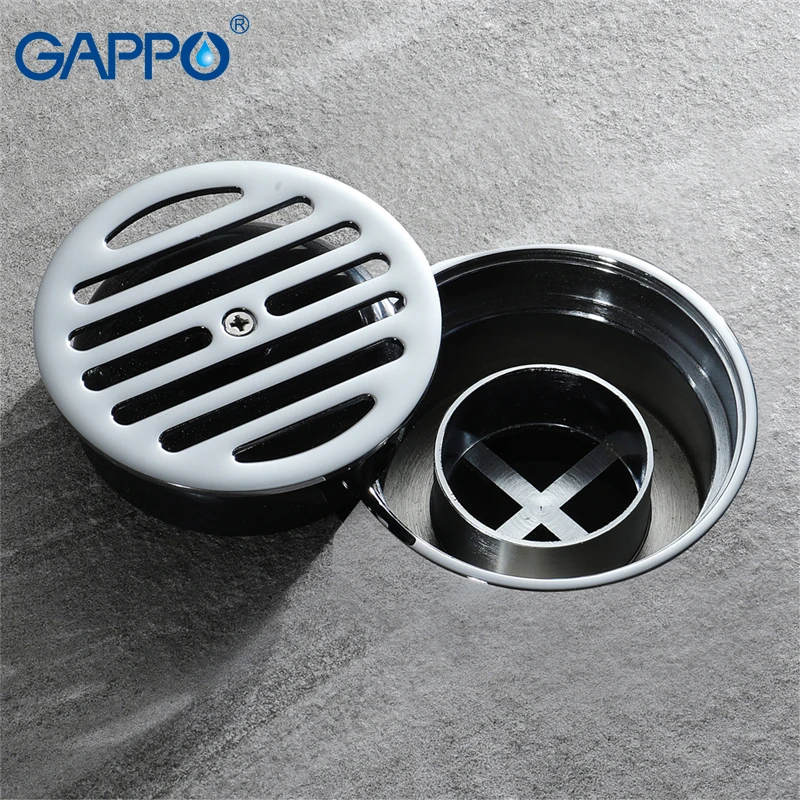 

GAPPO Drains Round Anti-odor Bathroom Floor Drain Waste Drainer Floor Cover Stopper Bathroom Shower Floor Drain Sink Protector