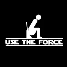 USE THE FORCE FUNNY WC TOILET STICKER DECAL VINYL CAR STAR WARS