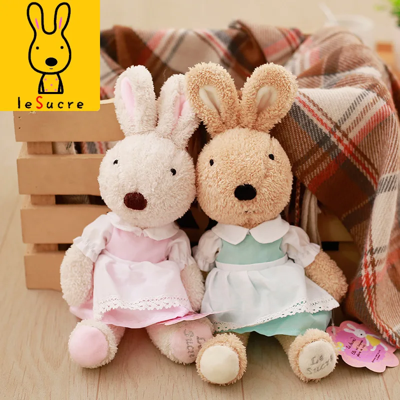 Plush Toy Baby Bunny Sleep Comfortable Children Kids Birthday Pretty Gift Soft Rabbit Doll Cloth Bed Calm Smooth Wedding Doll