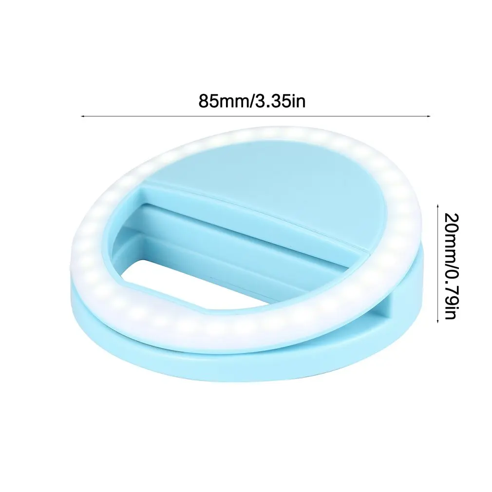 Mobile Phone Selfie Light Clip-On LED Ring Flash Light Camera Photography Phone Light for Iphone Samsung 3 Modes 36LEDs