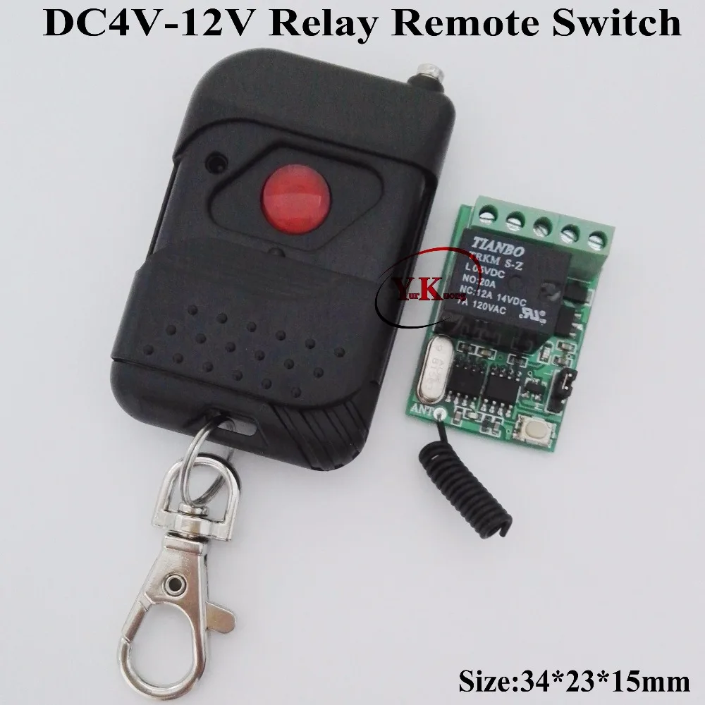 DC5V 6V 8 4 V 7 9V 12V Мини Размер 10A реле контактный пульт дистанционного управления