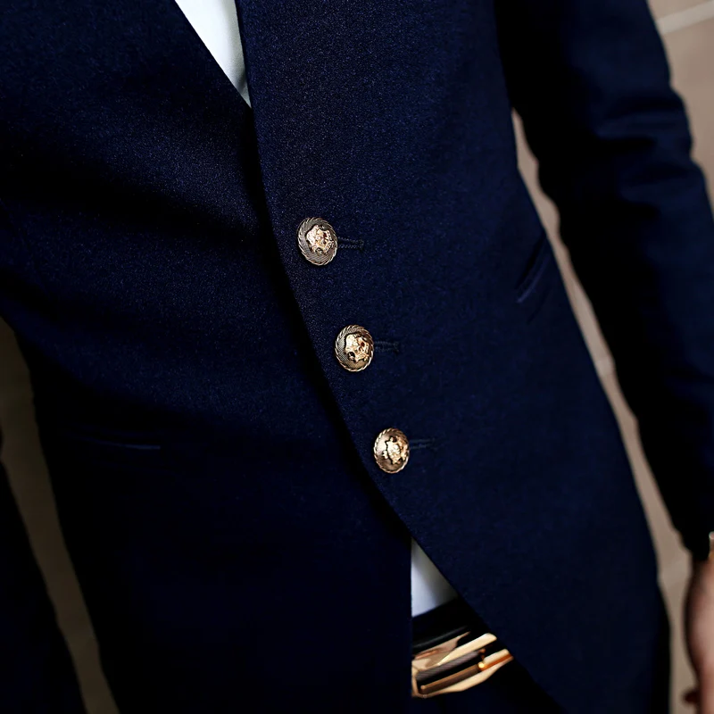 2017-New-2PCS-Set-Slim-Fit-Prom-Homme-Men-Costume-Wedding-Suits-Classic-Chinese-Collar-Party (2)