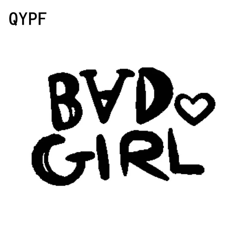 Виниловая наклейка QYPF для автомобиля 15 5 см * 10 модная Bad Girl мотоцикла Стайлинг
