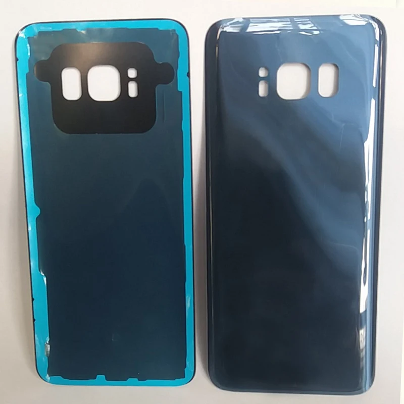 Для SAMSUNG Galaxy S8 S8 Plus G950 G950F G950 G955F Задняя стеклянная крышка батарейного отсека задняя дверь Корпус чехол клейкое стекло для камеры