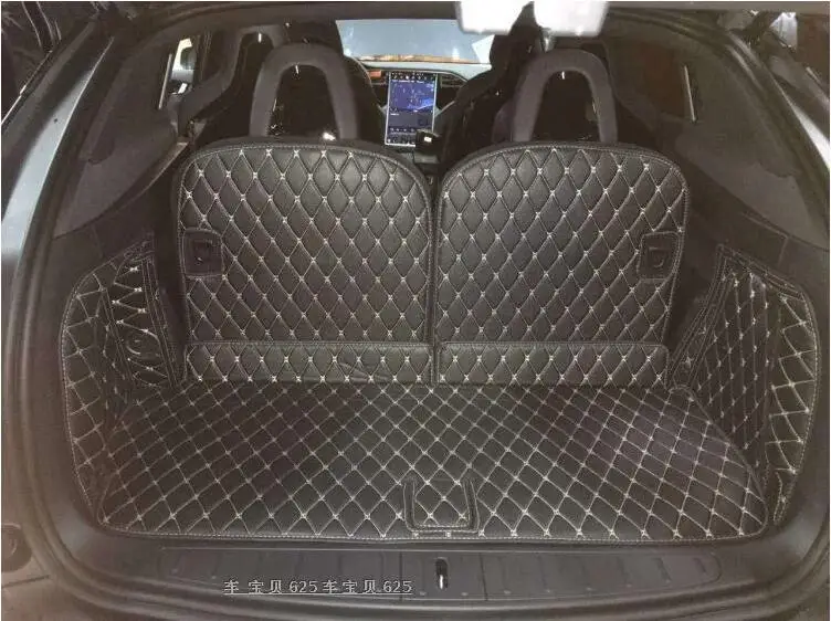 

Full Front Rear Trunk Tray Liner Cargo Mat Protector foot pad mats for Tesla Model X 2016 2017 2018 5/6/7Seats