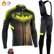 Ropa ciclismo теплая Зимняя Теплая Флисовая велосипедная одежда, мужская Трикотажная одежда, костюм для езды на велосипеде, MTB Одежда, комбинезон, комплект