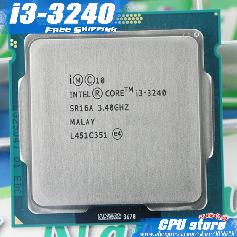Free Shipping Intel Core I3 3240 3m Cache 3.4 Ghz L3=3m Lga 1155 Tdp 55w  Desktop Cpu I3-3240 Processor (working 100%) - Cpus - AliExpress