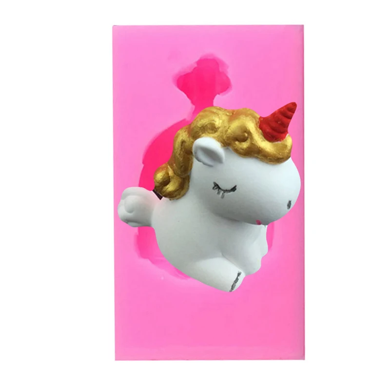 

Dreamy Unicorn Silicone Mold 3D Unicorn Aroma Gypsum Plaster Silicone Mould For Car Home Decoration DIY Candle Molds