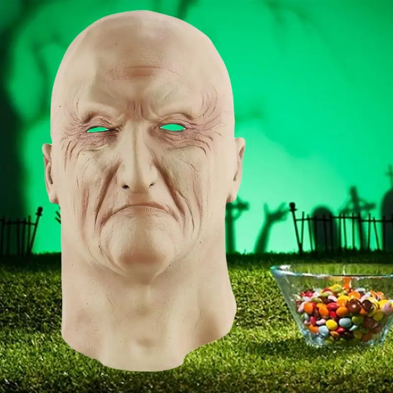 Хэллоуин жуткий страх реалистичный ужасный Ghastful старика Маскарадная маска поставки Костюмы для косплея вечерние реквизит