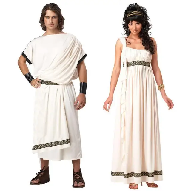 Ancient Greek Mythology Olympus Zeus Hera Fancy Dress Toga God Goddess ...