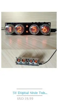 5V цифровые Nixie трубки часы QS30-1 ZM1020 винтажные Ретро настольные часы без трубки модуль