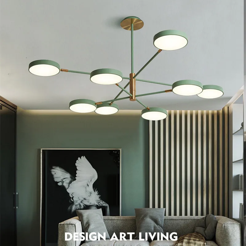 

Nordic Simple Parlor Pendant Light Creative Macaron Design Bedroom Dinner Restaurant Cafe Hotel Room Suspension Light Fixtures